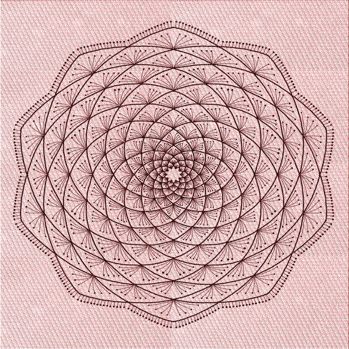 Round Patterned Red Rug, pat1927rd