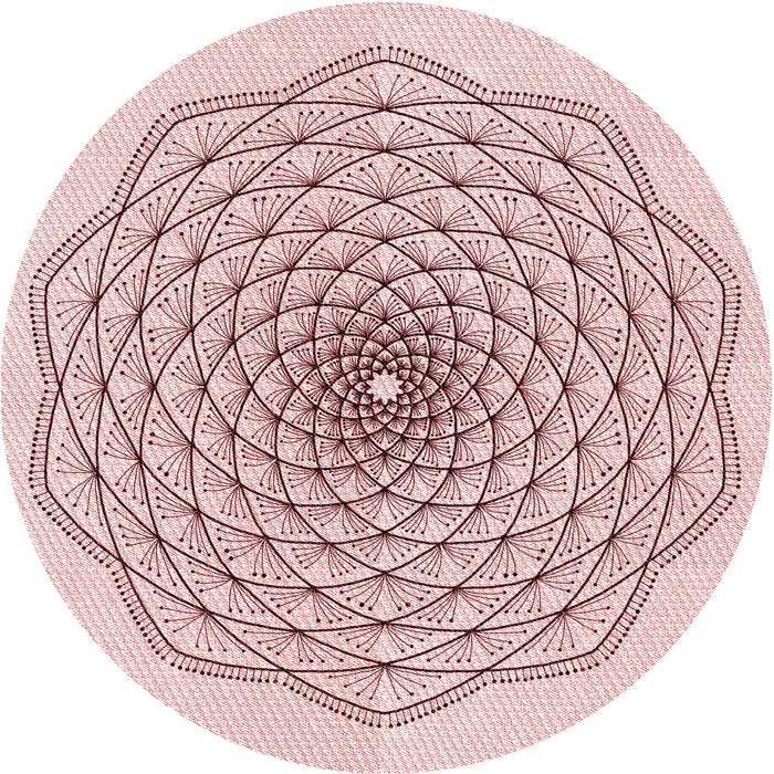 Square Patterned Red Rug, pat1927rd