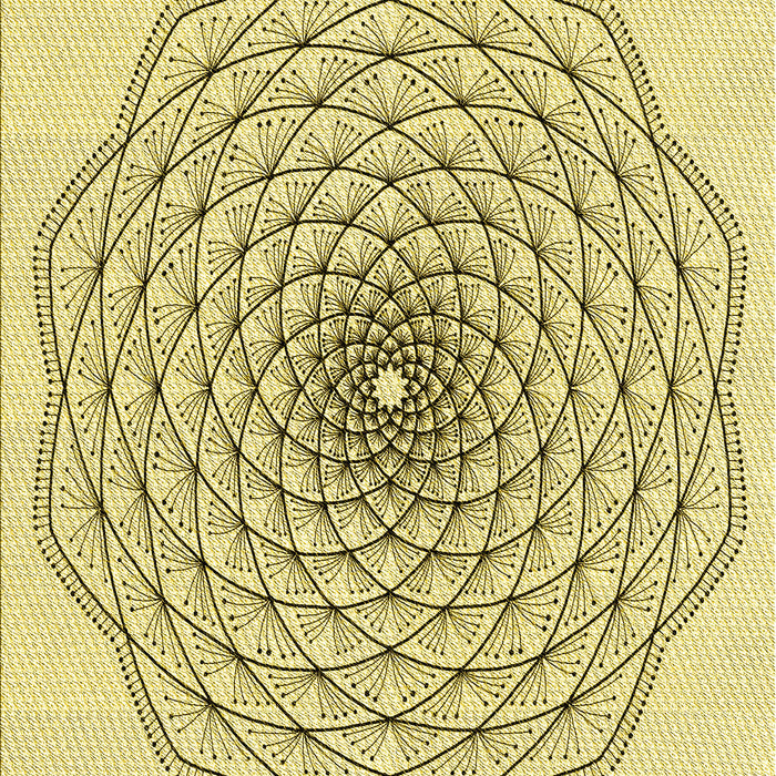 Patterned Sun Yellow Rug, pat1927yw