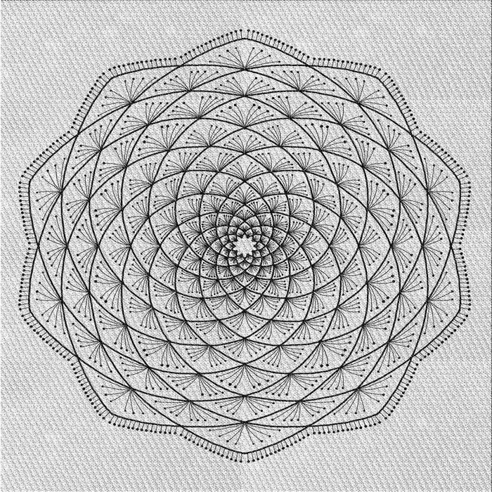 Sideview of Machine Washable Transitional White Smoke Rug, wshpat1927