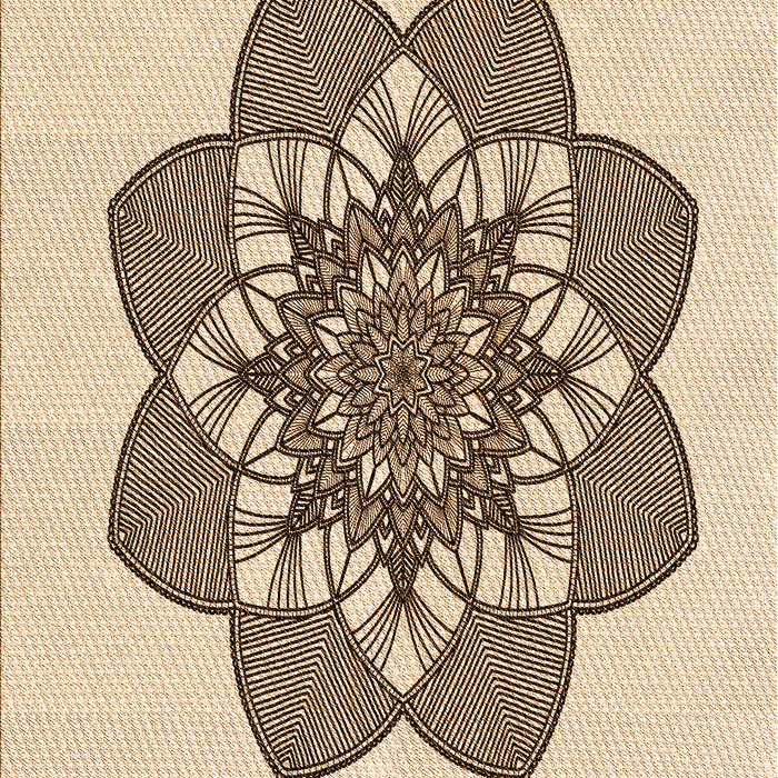 Patterned Dark Gold Brown Rug, pat1928org