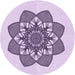 Square Patterned Purple Flower Purple Rug, pat1928pur