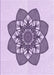 Machine Washable Transitional Purple Flower Purple Rug, wshpat1928pur