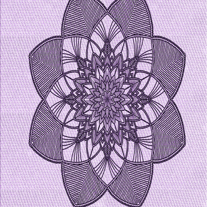 Machine Washable Transitional Purple Flower Purple Rug, wshpat1928pur