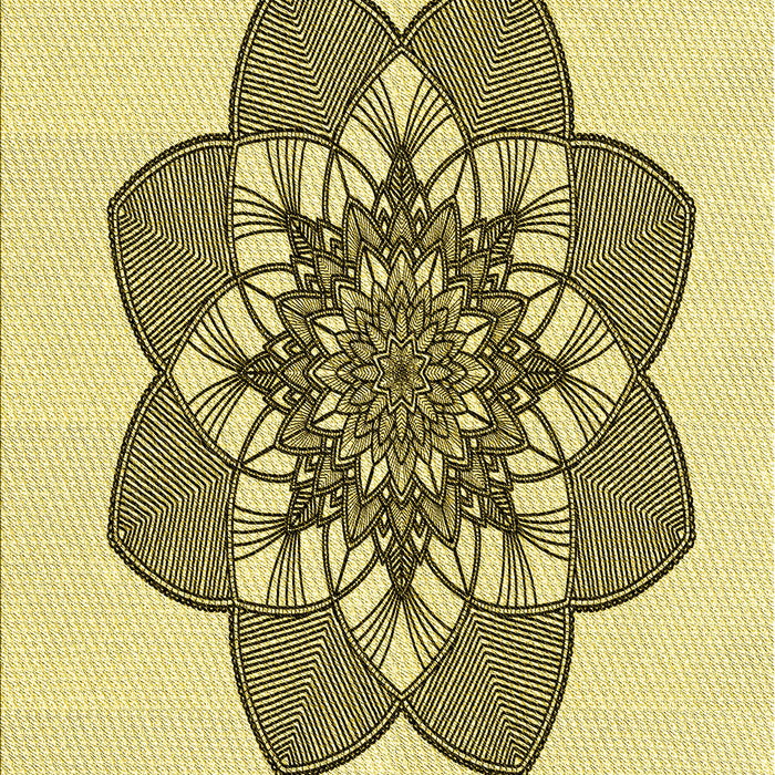 Patterned Harvest Gold Rug, pat1928yw