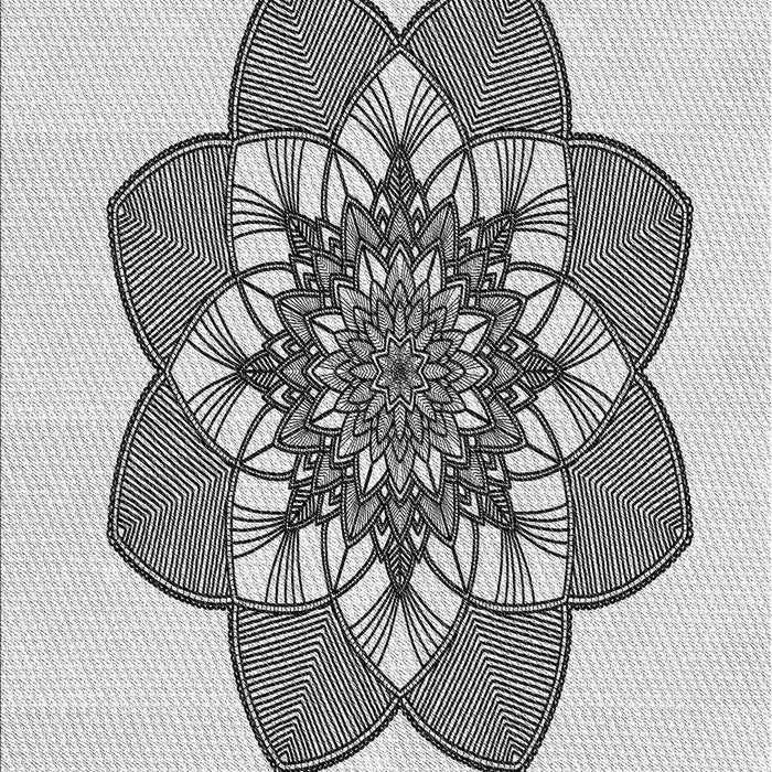 Patterned Off-White Novelty Rug, pat1928