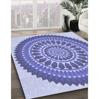Patterned Periwinkle Purple Rug, pat1929blu