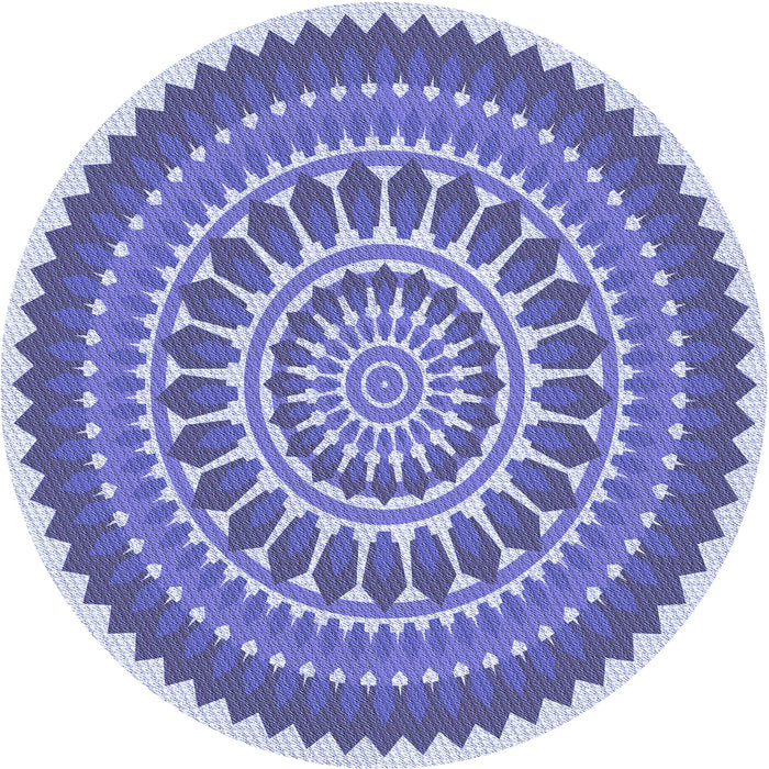 Square Machine Washable Transitional Periwinkle Purple Rug in a Living Room, wshpat1929blu