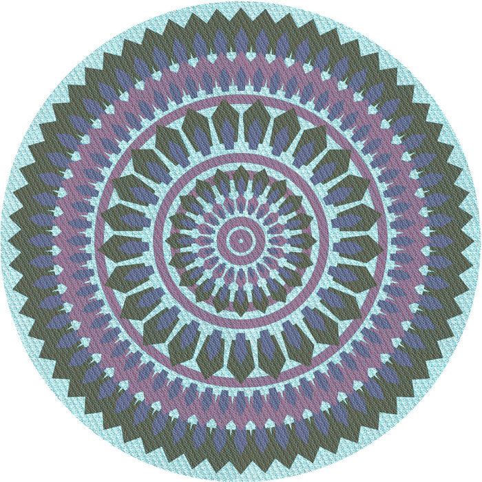 Square Patterned Blue Rug, pat1929lblu