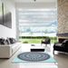 Machine Washable Transitional Blue Rug in a Kitchen, wshpat1929lblu