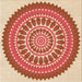 Round Patterned Yellow Rug, pat1929org