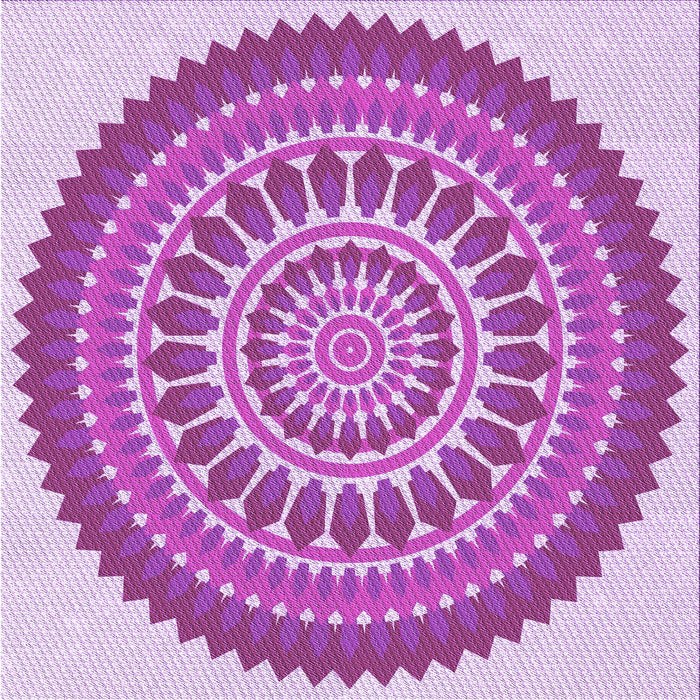 Round Patterned Crimson Purple Rug, pat1929pur