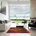 Square Machine Washable Transitional Red Rug in a Living Room, wshpat192