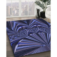 Patterned Night Blue Rug, pat193blu