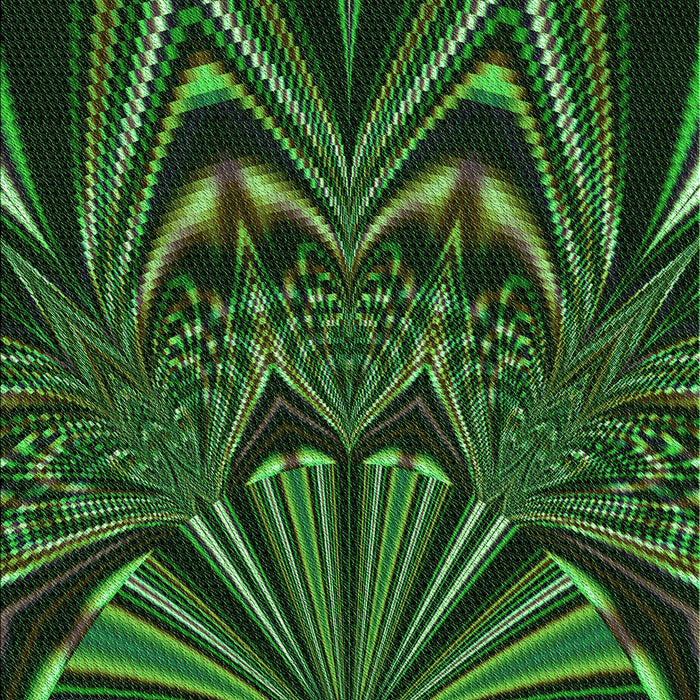 Patterned Dark Lime Green Rug, pat193grn