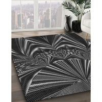 Patterned Midnight Gray Rug, pat193gry