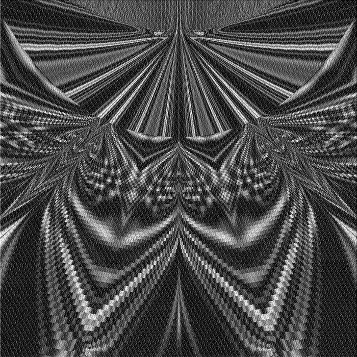 Round Patterned Midnight Gray Rug, pat193gry