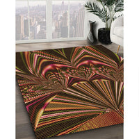 Patterned Light Brown Rug, pat193org