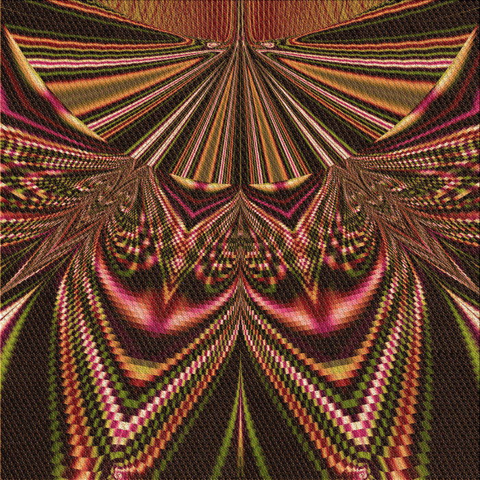 Round Patterned Light Brown Rug, pat193org