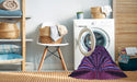 Machine Washable Transitional Dark Purple Rug in a Washing Machine, wshpat193pur