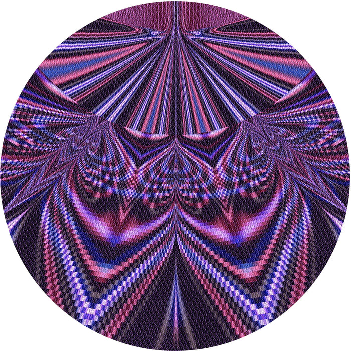 Square Patterned Dark Purple Rug, pat193pur