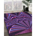 Patterned Dark Purple Rug in Family Room, pat193pur