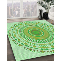 Patterned Green Rug, pat1930grn