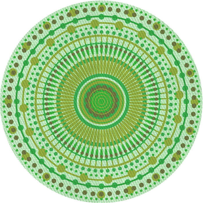 Square Machine Washable Transitional Green Rug in a Living Room, wshpat1930grn