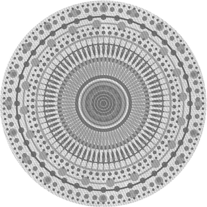 Square Patterned Gunmetal Gray Rug, pat1930gry