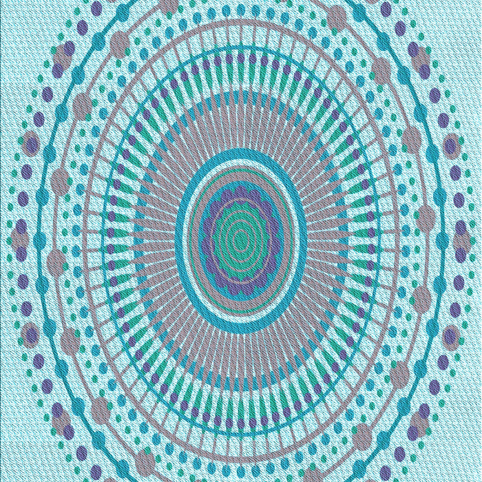 Patterned Koi Blue Rug, pat1930lblu