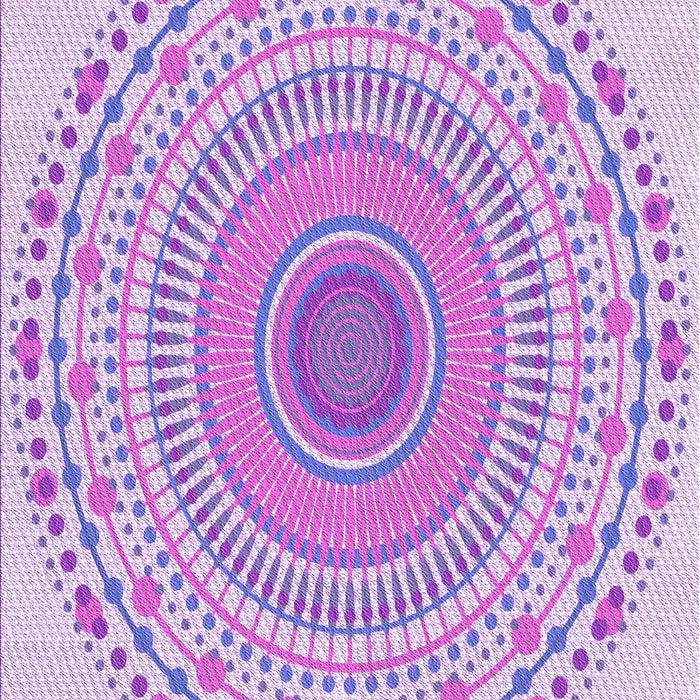 Patterned Blossom Pink Rug, pat1930pur