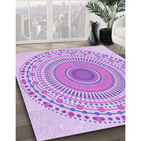 Patterned Blossom Pink Rug, pat1930pur