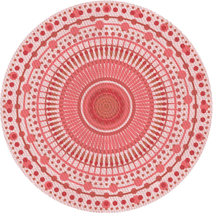 Square Patterned Orange Rug, pat1930rd