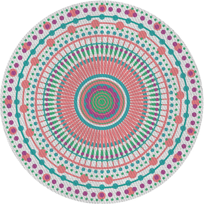 Sideview of Patterned Pale Blue Novelty Rug, pat1930