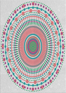 Patterned Pale Blue Novelty Rug, pat1930