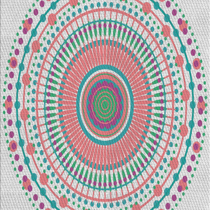 Patterned Pale Blue Novelty Rug, pat1930