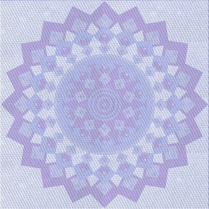 Round Patterned Blue Rug, pat1931blu