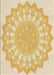 Patterned Yellow Rug, pat1931brn