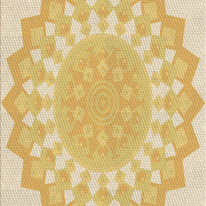 Patterned Yellow Rug, pat1931brn