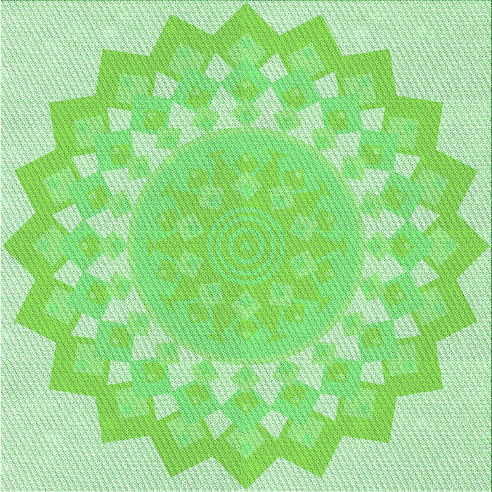 Round Machine Washable Transitional Green Rug, wshpat1931grn