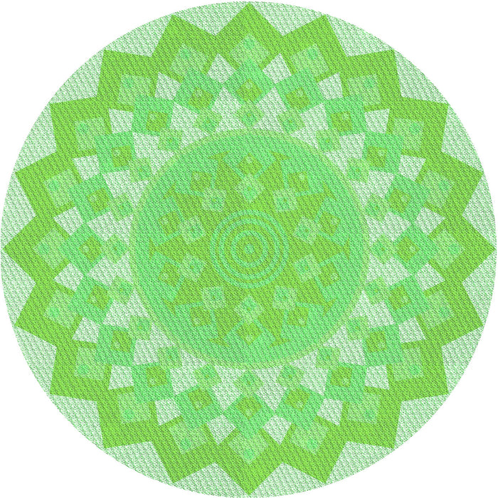 Square Patterned Green Rug, pat1931grn