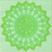 Round Patterned Green Rug, pat1931grn