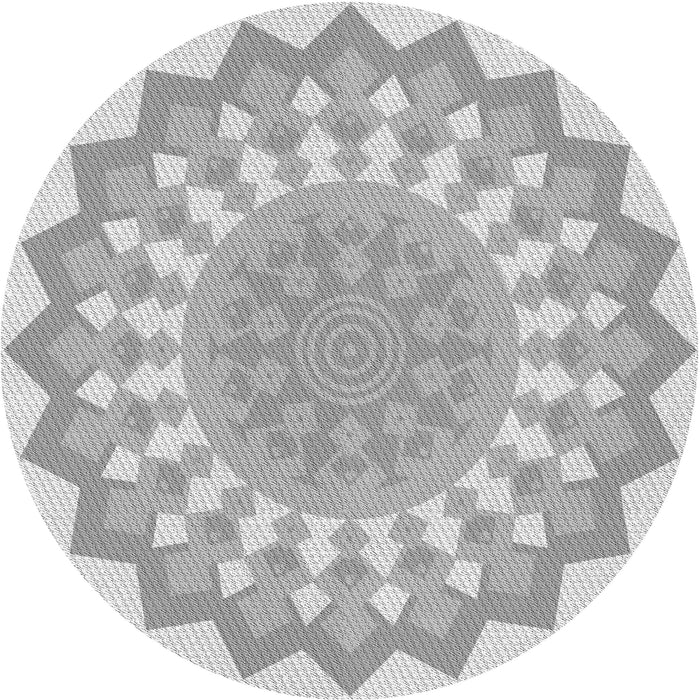 Square Patterned Gunmetal Gray Rug, pat1931gry