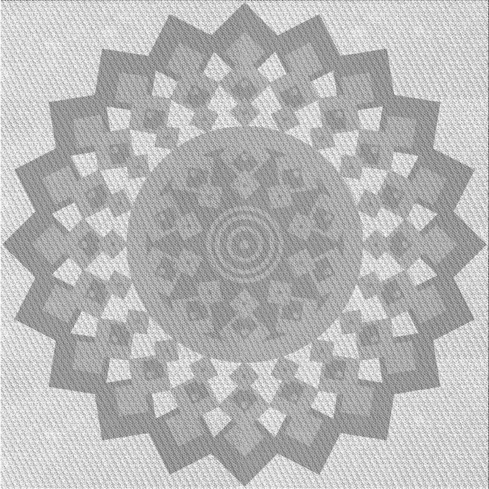 Round Patterned Gunmetal Gray Rug, pat1931gry