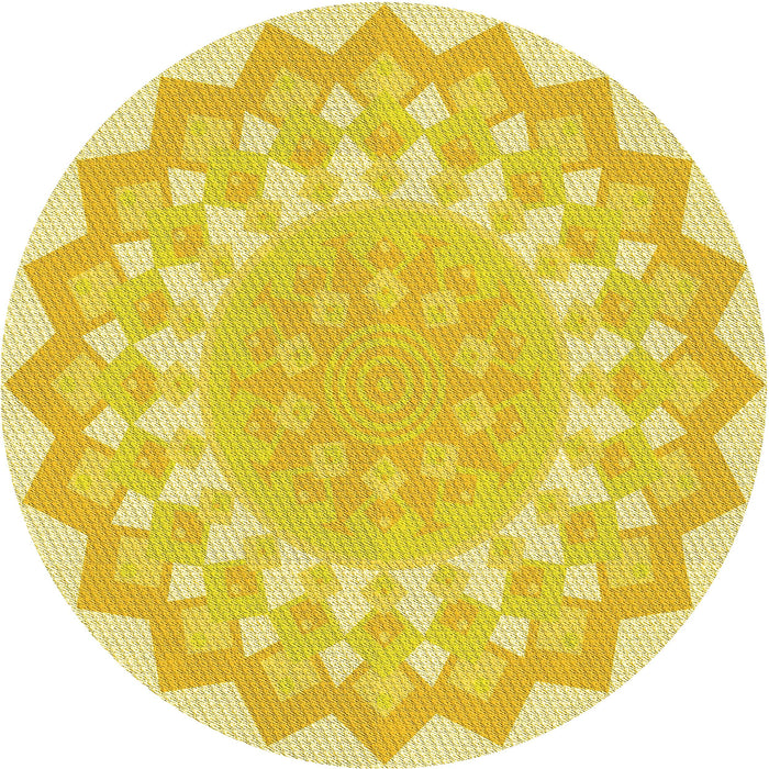 Square Machine Washable Transitional Yellow Rug in a Living Room, wshpat1931yw