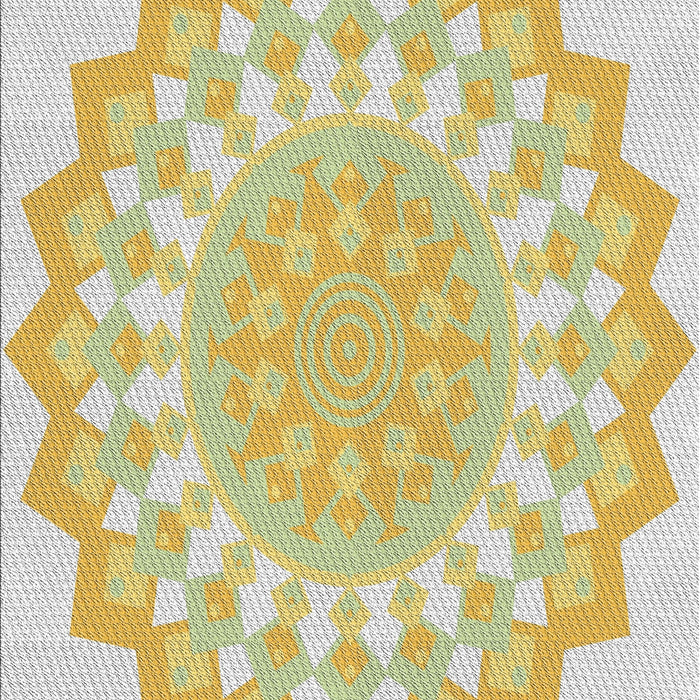 Machine Washable Transitional Brass Green Rug, wshpat1931