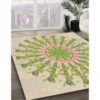 Patterned Khaki Gold Rug, pat1932brn