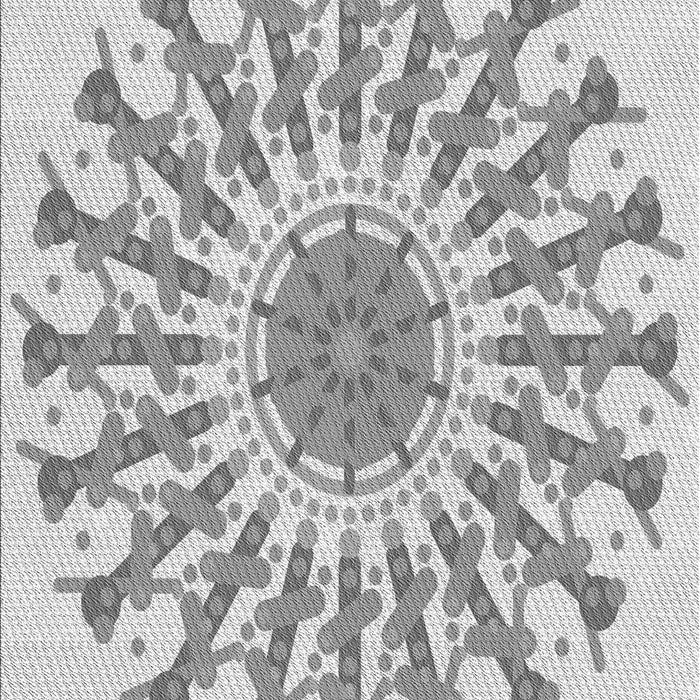 Machine Washable Transitional Gunmetal Gray Rug, wshpat1932gry