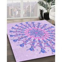 Patterned Purple Mimosa Purple Rug, pat1932pur