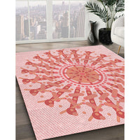 Patterned Pink Rug, pat1932rd